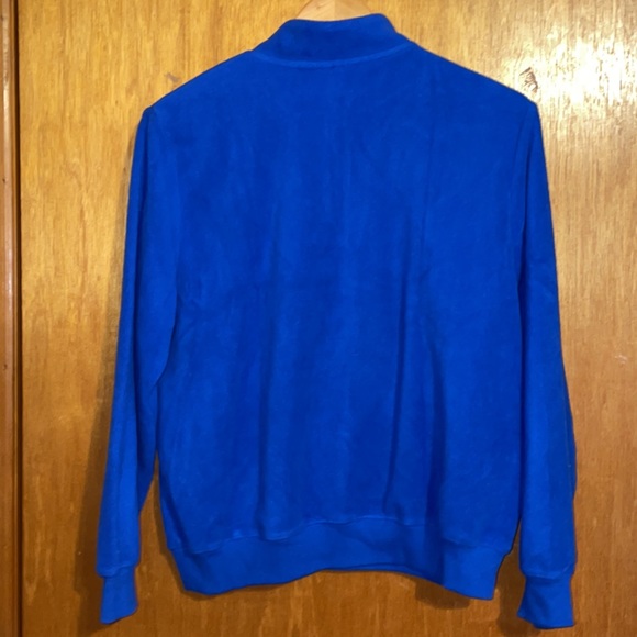 •ALFRED DUNNER•BLUE HOLIDAY WINTER SCENE EMBROIDERY 1/4 ZIP FLEECE PULLOVER  PM - Picture 4 of 7